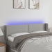 Tăblie de pat cu LED, gri deschis, 147x16x78/88 cm, textil - WALTI WALTI