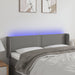 Tăblie de pat cu LED, gri închis, 147x16x78/88 cm, textil - WALTI WALTI