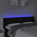 Tăblie de pat cu LED, negru, 147x16x78/88 cm, textil - WALTI WALTI
