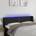 Tăblie de pat cu LED, negru, 147x16x78/88 cm, textil - WALTI WALTI