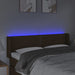Tăblie de pat cu LED, maro închis, 147x16x78/88 cm, textil - WALTI WALTI