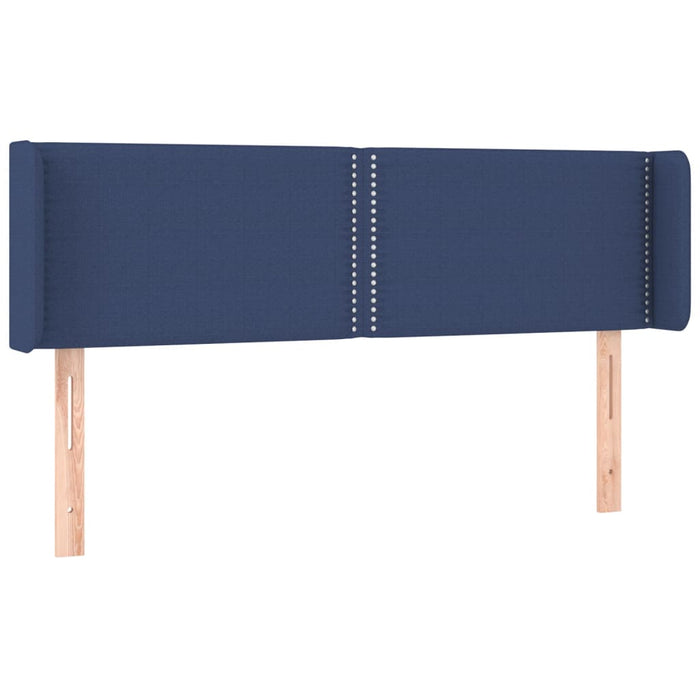 Tăblie de pat cu LED, albastru, 147x16x78/88 cm, textil - WALTI WALTI