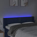 Tăblie de pat cu LED, albastru, 147x16x78/88 cm, textil - WALTI WALTI