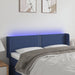 Tăblie de pat cu LED, albastru, 147x16x78/88 cm, textil - WALTI WALTI