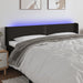 Tăblie de pat cu LED, negru, 163x16x78/88 cm, textil - WALTI WALTI