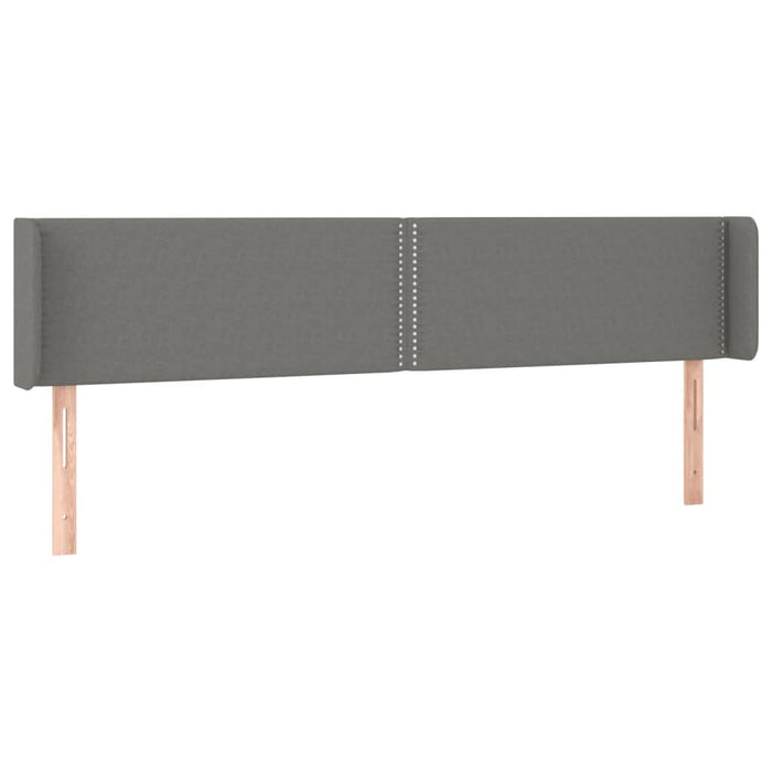 Tăblie de pat cu LED, gri închis, 183x16x78/88 cm, textil - WALTI WALTI