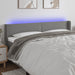 Tăblie de pat cu LED, gri închis, 183x16x78/88 cm, textil - WALTI WALTI