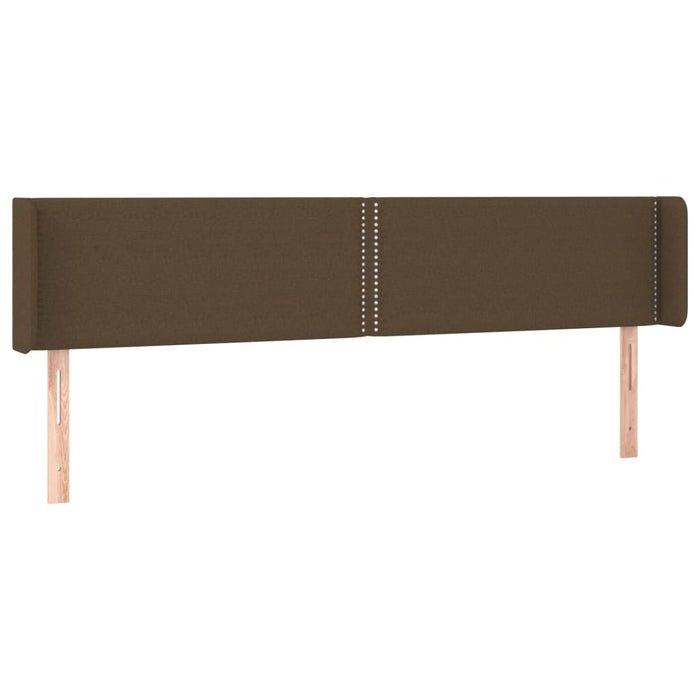 Tăblie de pat cu LED, maro închis, 183x16x78/88 cm, textil - WALTI WALTI