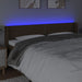 Tăblie de pat cu LED, maro închis, 203x16x78/88 cm, textil - WALTI WALTI