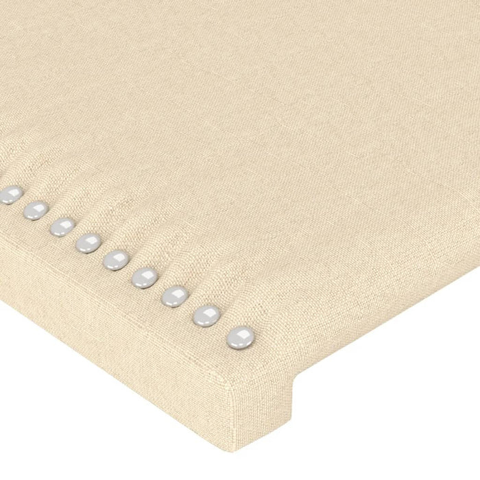 Tăblie de pat cu LED, crem, 203x16x78/88 cm, textil WALTI