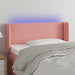 Tăblie de pat cu LED, roz, 103x16x78/88 cm, catifea - WALTI WALTI