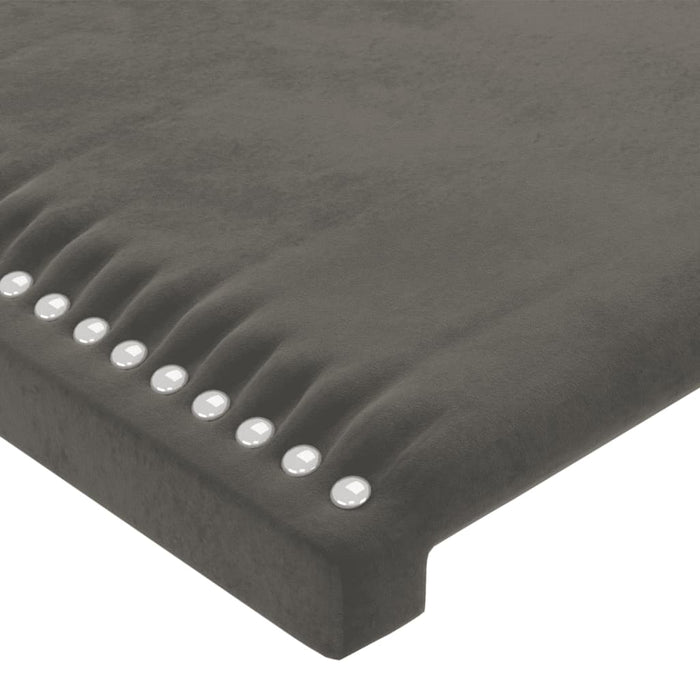 Tăblie de pat cu LED, gri închis, 147x16x78/88 cm, catifea - WALTI WALTI