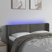 Tăblie de pat cu LED, gri închis, 147x16x78/88 cm, catifea - WALTI WALTI