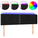 Tăblie de pat cu LED, negru, 147x16x78/88 cm, catifea - WALTI WALTI