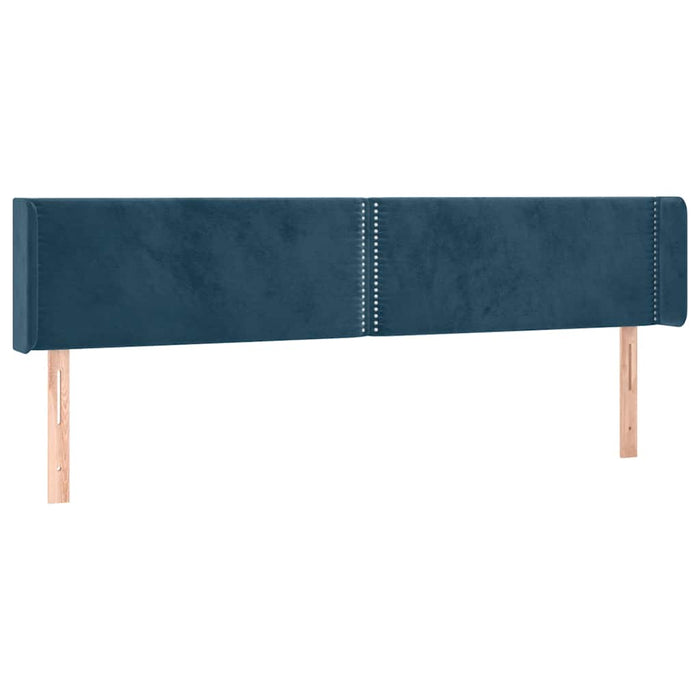 Tăblie de pat cu LED, albastru închis, 163x16x78/88 cm, catifea - WALTI WALTI