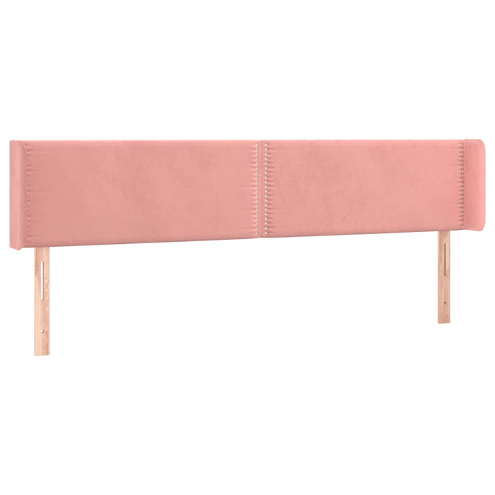 Tăblie de pat cu LED, roz, 163x16x78/88 cm, catifea - WALTI WALTI