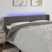 Tăblie de pat cu LED gri închis 183x16x78/88 cm catifea - WALTI WALTI