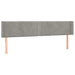 Tăblie de pat cu LED, gri deschis, 203x16x78/88 cm, catifea - WALTI WALTI