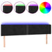 Tăblie de pat cu LED, negru, 203x16x78/88 cm, catifea - WALTI WALTI