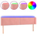 Tăblie de pat cu LED, roz, 203x16x78/88 cm, catifea - WALTI WALTI