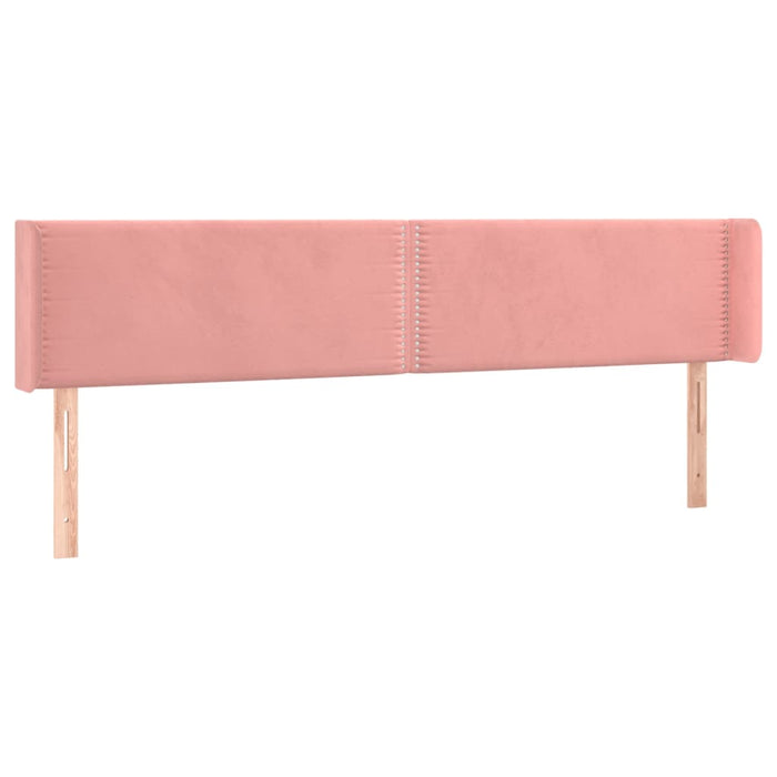 Tăblie de pat cu LED, roz, 203x16x78/88 cm, catifea - WALTI WALTI