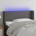 Tăblie de pat cu LED, gri, 83x16x78/88 cm, piele ecologică - WALTI WALTI