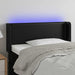 Tăblie de pat cu LED, negru, 93x16x78/88 cm, piele ecologică - WALTI WALTI