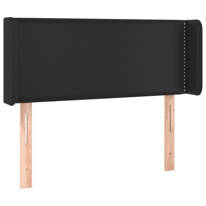 Tăblie de pat cu LED, negru, 103x16x78/88 cm, piele ecologică - WALTI WALTI