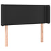 Tăblie de pat cu LED, negru, 103x16x78/88 cm, piele ecologică - WALTI WALTI