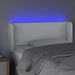 Tăblie de pat cu LED, alb, 103x16x78/88 cm, piele ecologică - WALTI WALTI