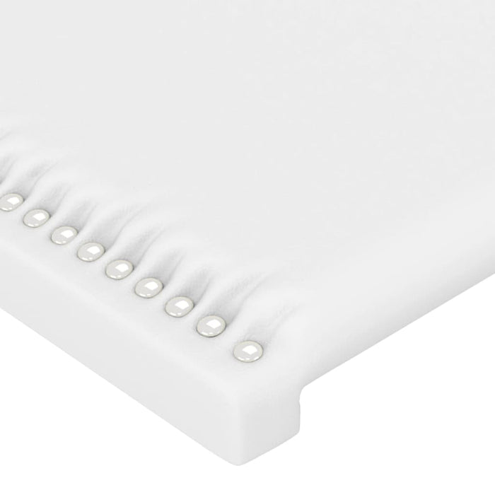 Tăblie de pat cu LED, alb, 103x16x78/88 cm, piele ecologică - WALTI WALTI