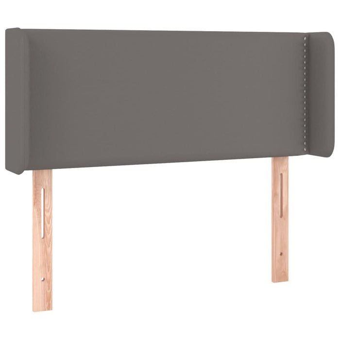Tăblie de pat cu LED, gri, 103x16x78/88 cm, piele ecologică - WALTI WALTI