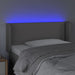 Tăblie de pat cu LED, gri, 103x16x78/88 cm, piele ecologică - WALTI WALTI