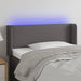 Tăblie de pat cu LED, gri, 103x16x78/88 cm, piele ecologică - WALTI WALTI