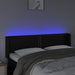 Tăblie de pat cu LED, negru, 147x16x78/88 cm, piele ecologică - WALTI WALTI