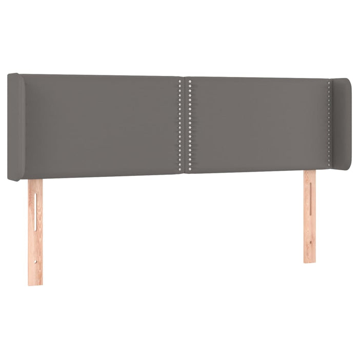 Tăblie de pat cu LED, gri, 147x16x78/88 cm, piele ecologică - WALTI WALTI