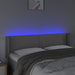 Tăblie de pat cu LED, gri, 147x16x78/88 cm, piele ecologică - WALTI WALTI