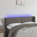 Tăblie de pat cu LED, gri, 147x16x78/88 cm, piele ecologică - WALTI WALTI