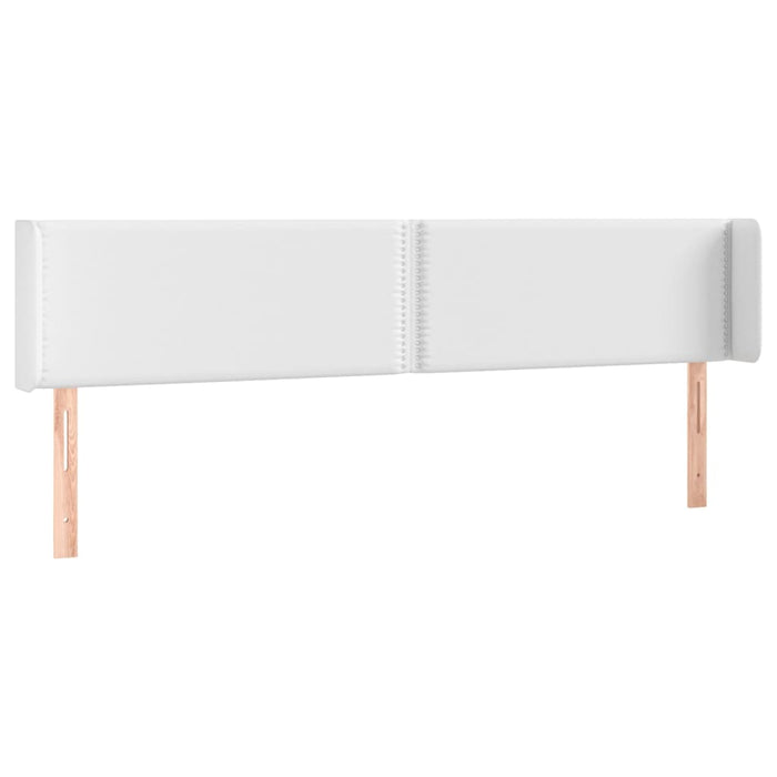 Tăblie de pat cu LED, alb, 203x16x78/88 cm, piele ecologică - WALTI WALTI