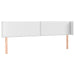 Tăblie de pat cu LED, alb, 203x16x78/88 cm, piele ecologică - WALTI WALTI