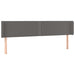 Tăblie de pat cu LED, gri, 203x16x78/88 cm, piele ecologică - WALTI WALTI