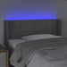 Tăblie de pat cu LED, gri deschis, 83x16x78/88 cm, textil - WALTI WALTI