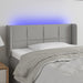 Tăblie de pat cu LED, gri deschis, 83x16x78/88 cm, textil - WALTI WALTI