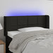 Tăblie de pat cu LED, negru, 83x16x78/88 cm, textil - WALTI WALTI
