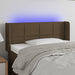 Tăblie de pat cu LED, maro închis, 83x16x78/88 cm, textil - WALTI WALTI