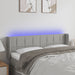 Tăblie de pat cu LED, gri deschis, 147x16x78/88 cm, textil - WALTI WALTI