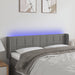 Tăblie de pat cu LED, gri închis, 147x16x78/88 cm, textil - WALTI WALTI