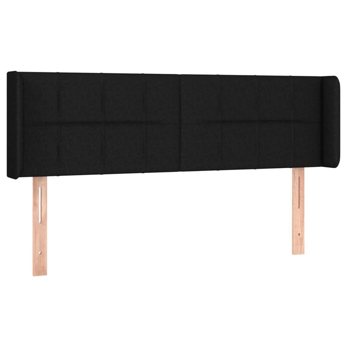 Tăblie de pat cu LED, negru, 147x16x78/88 cm, textil - WALTI WALTI