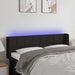 Tăblie de pat cu LED, negru, 147x16x78/88 cm, textil - WALTI WALTI