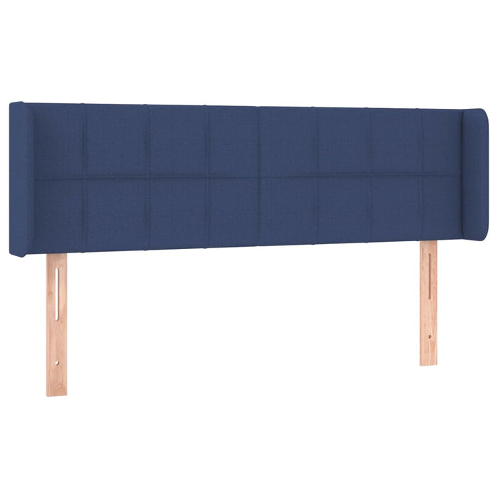 Tăblie de pat cu LED, albastru, 147x16x78/88 cm, textil - WALTI WALTI